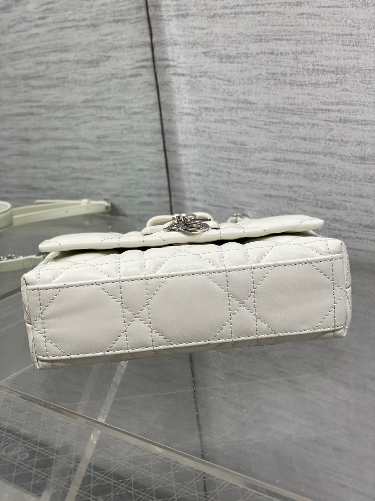 Dior My Dior Mini Bag in White Lambskin