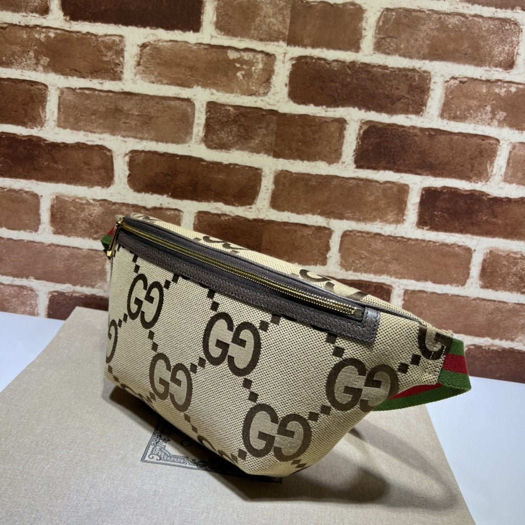 Gucci Belt Bag Jumbo GG Canvas Large Brown