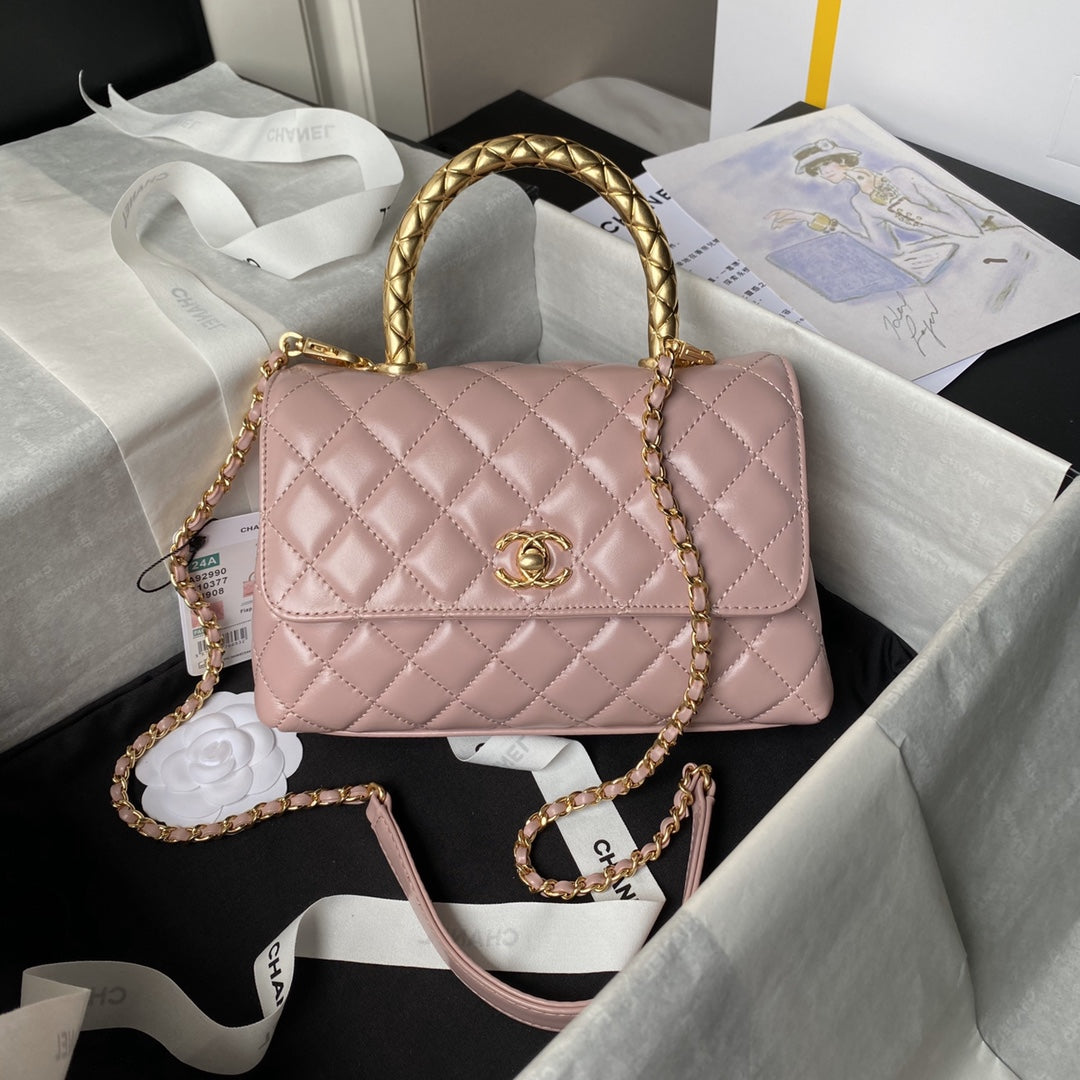 Chanel 22B Small Flap Bag Gem Chain Dust Pink