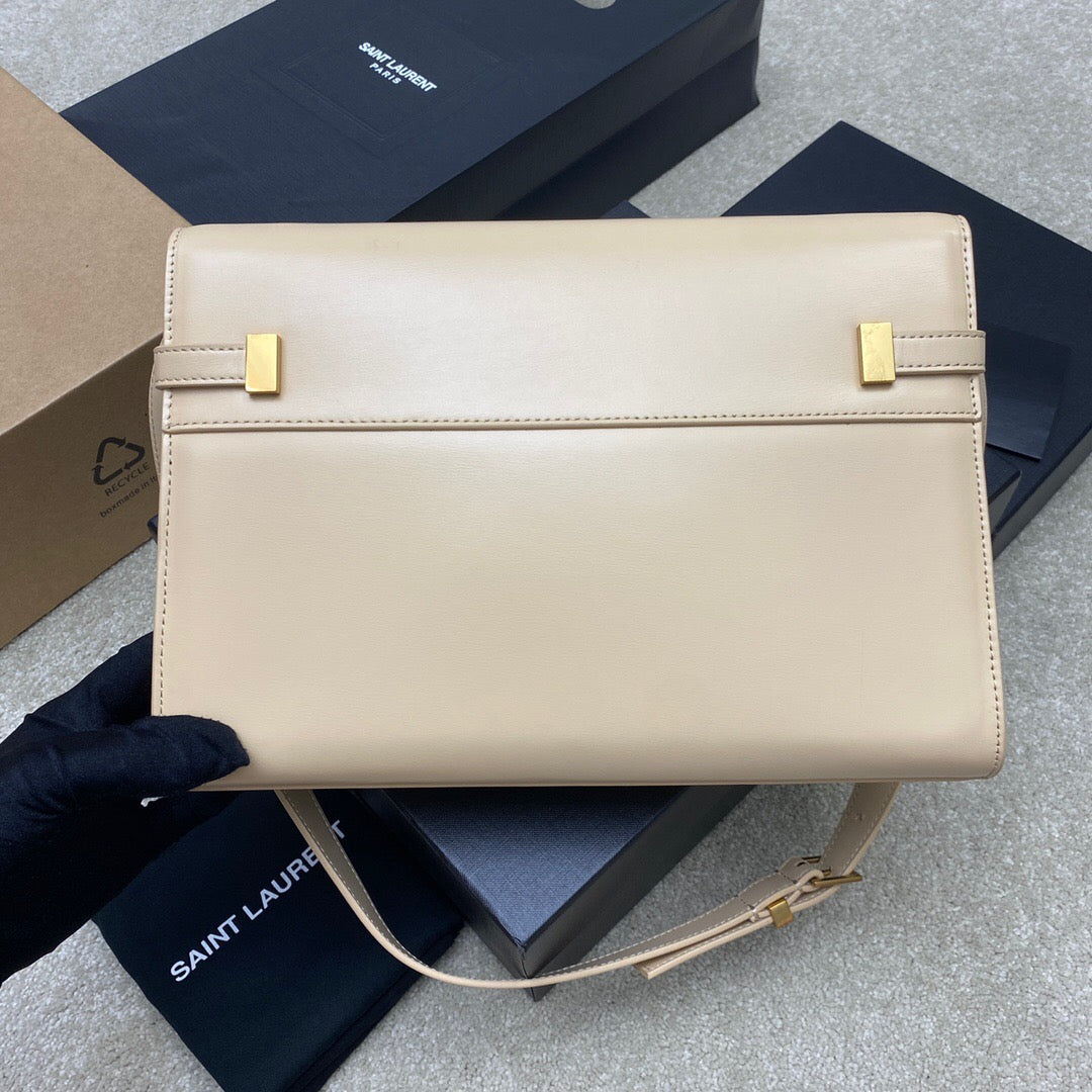 SAINT LAURENT Smooth Calfskin Manhattan Shoulder Bag