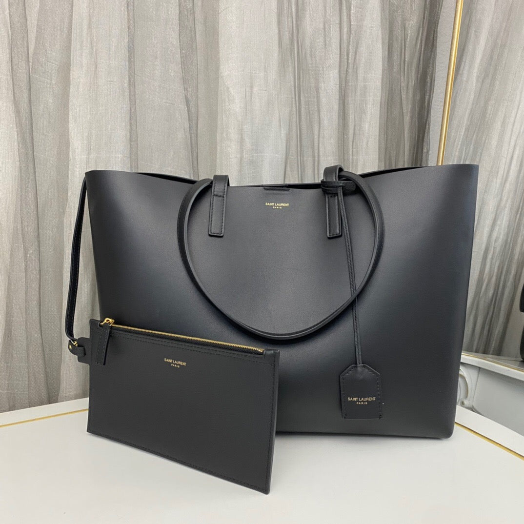 SAINT LAURENT East West grained leather tote