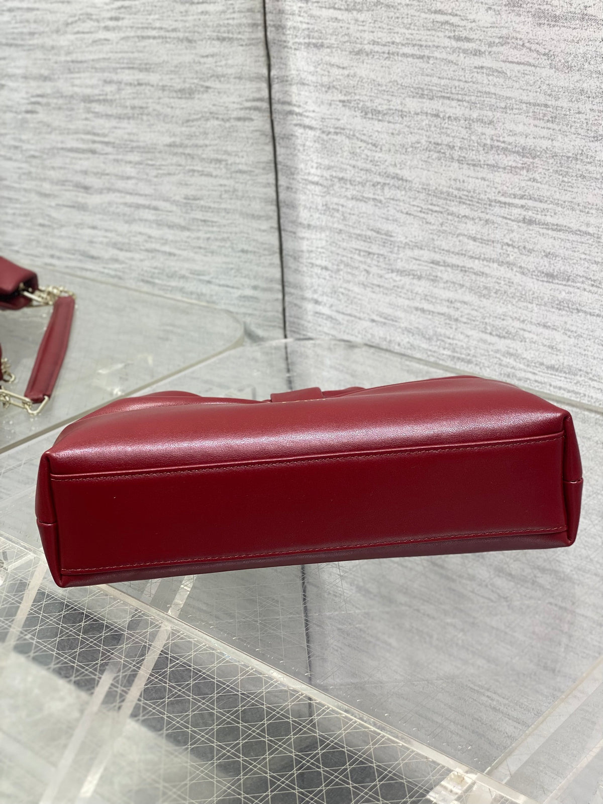 Dior Bow Bag Small Burgundy
