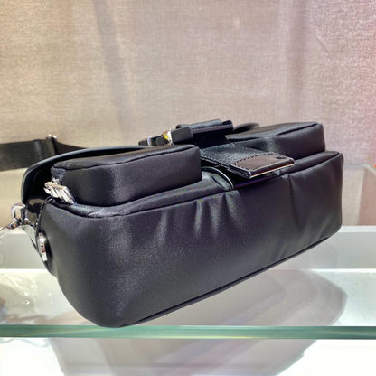 Prada Buckle Pocket Crossbody Bag Spazzolato Leather