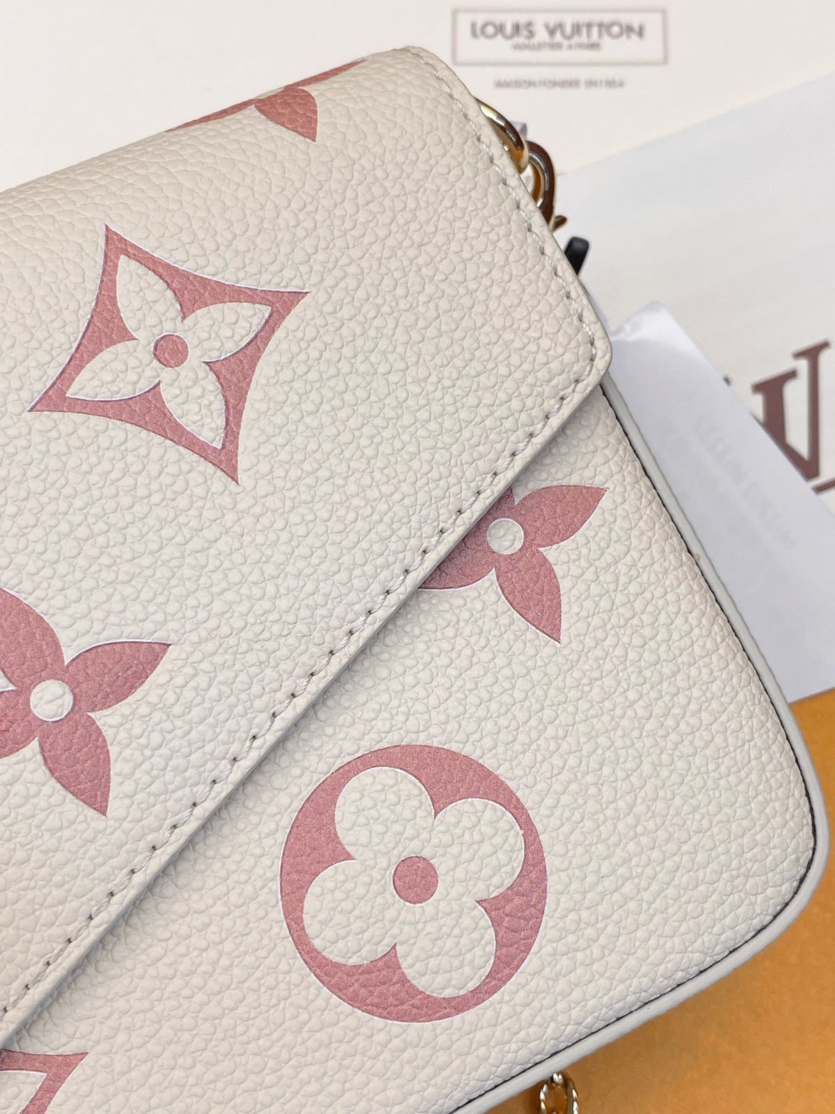 Louis Vuitton Félicie Pochette in black and beige Bicolor