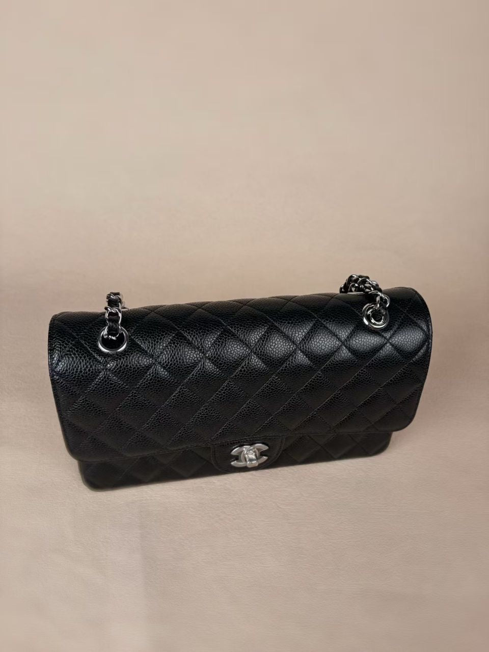 Chanel Classic Flap Medium 25 Black sliver Hardware