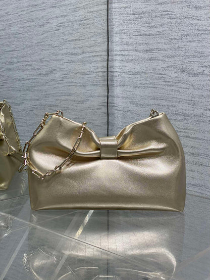 Dior Bow Bag Gold Lambskin