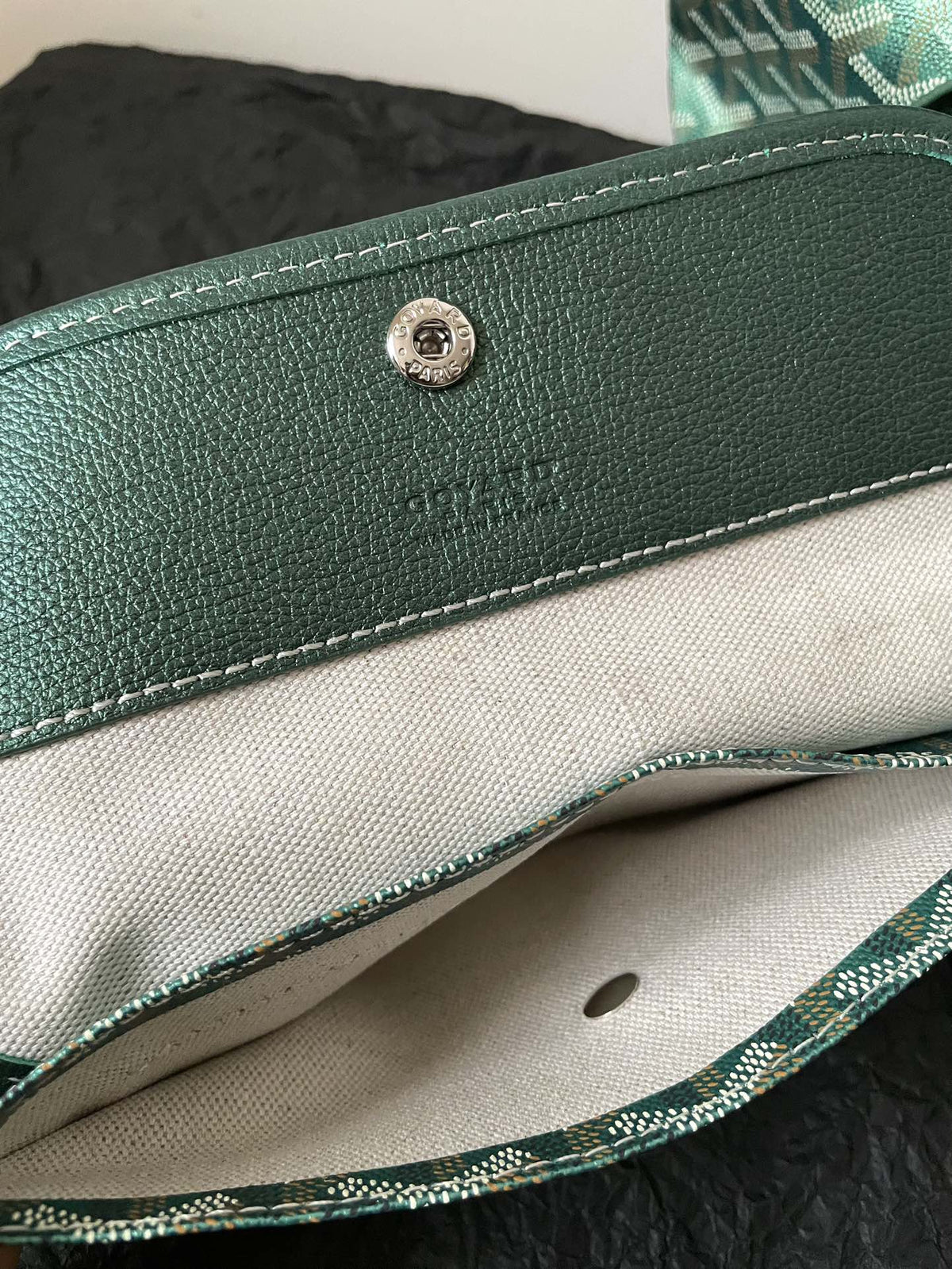 Goyard Green Goyardine Coated Canvas and Leather Saint Louis GM Tote