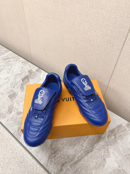 LV Women Blue Leather Sneakers