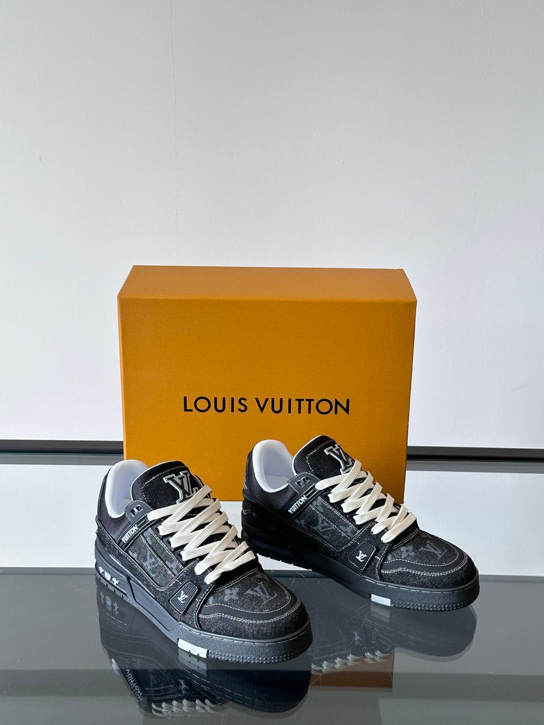LV Men Black Suede Sneakers