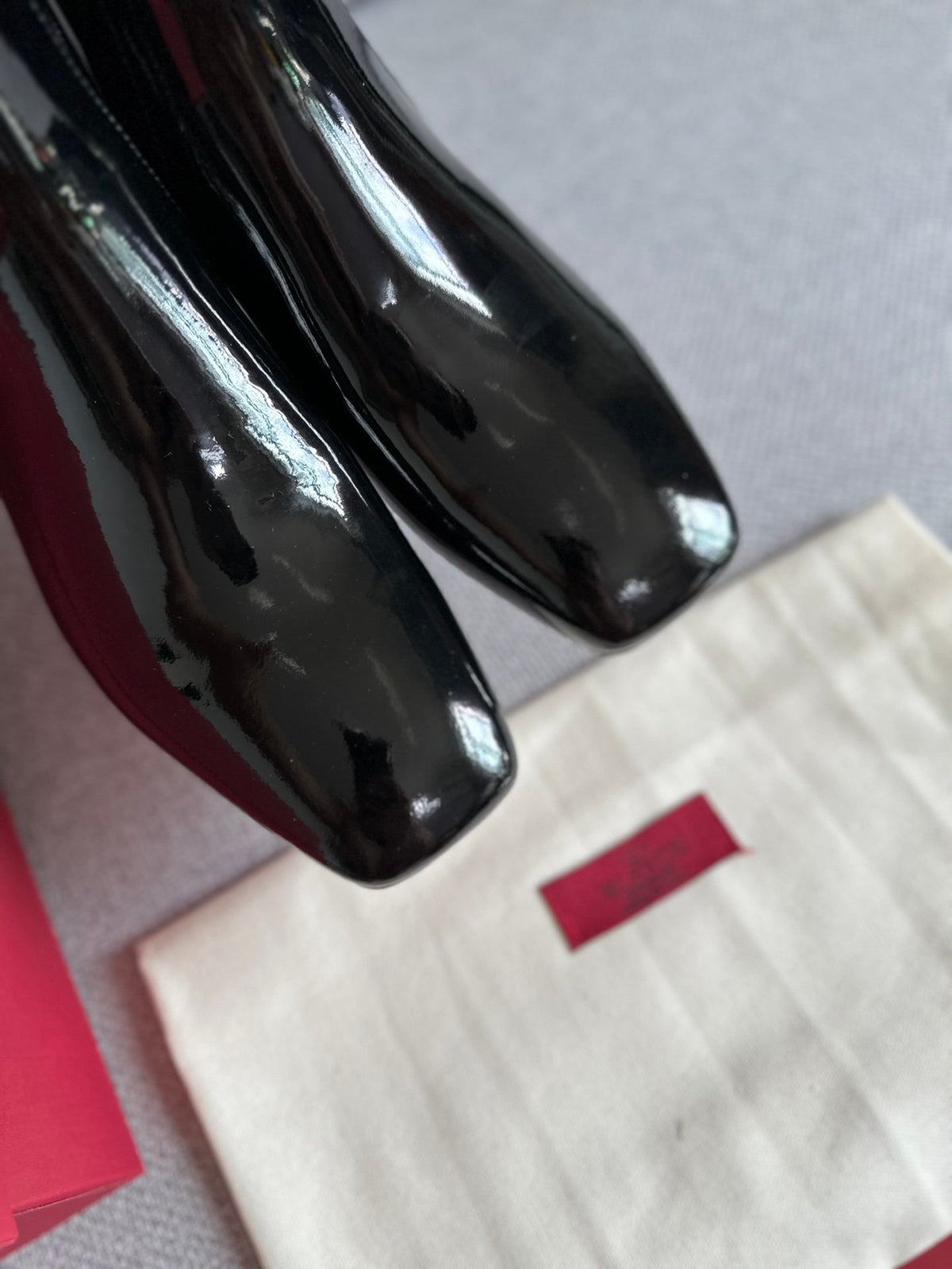 Valentino Women Black Patent Leather Boots