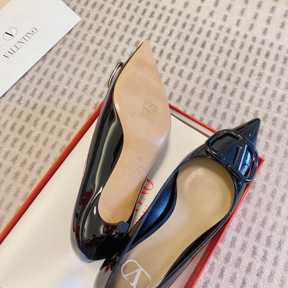 Valentino Women Black Patent Leather Pumps