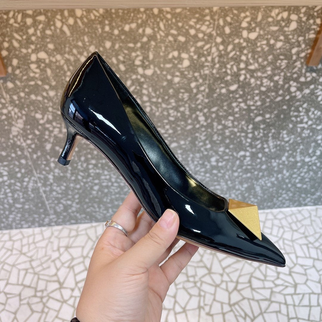 Valentino Women Black Patent Leather Flats