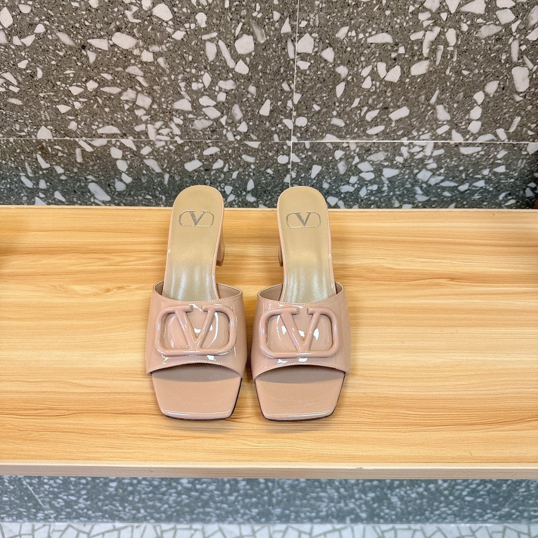 Valentino Women Nude Patent Leather Heels