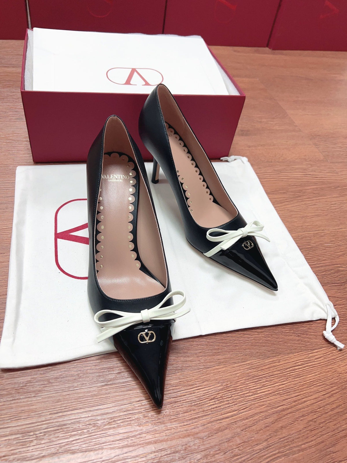 Valentino Women Black Patent Leather Heels
