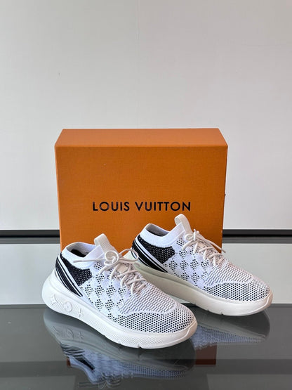 LV Men White Knit Mesh Sneakers