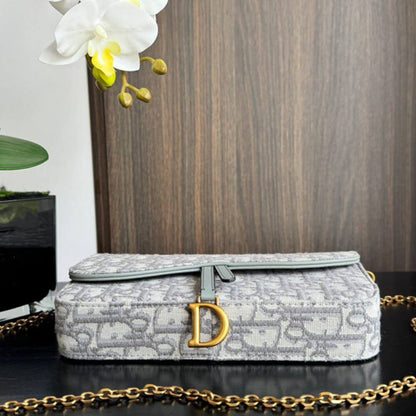 Dior Medium Saddle Pouch with Chain