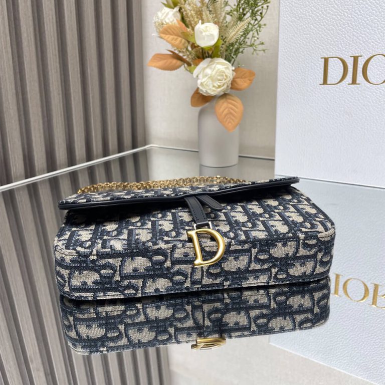 Dior Medium Saddle Pouch with Chain