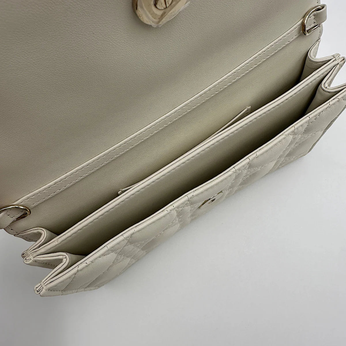 Dior My Dior Mini Bag in latte Cannage lambskin