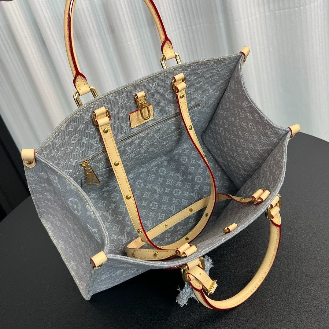 Louis Vuitton OnTheGo MM Monogram Denim canvas