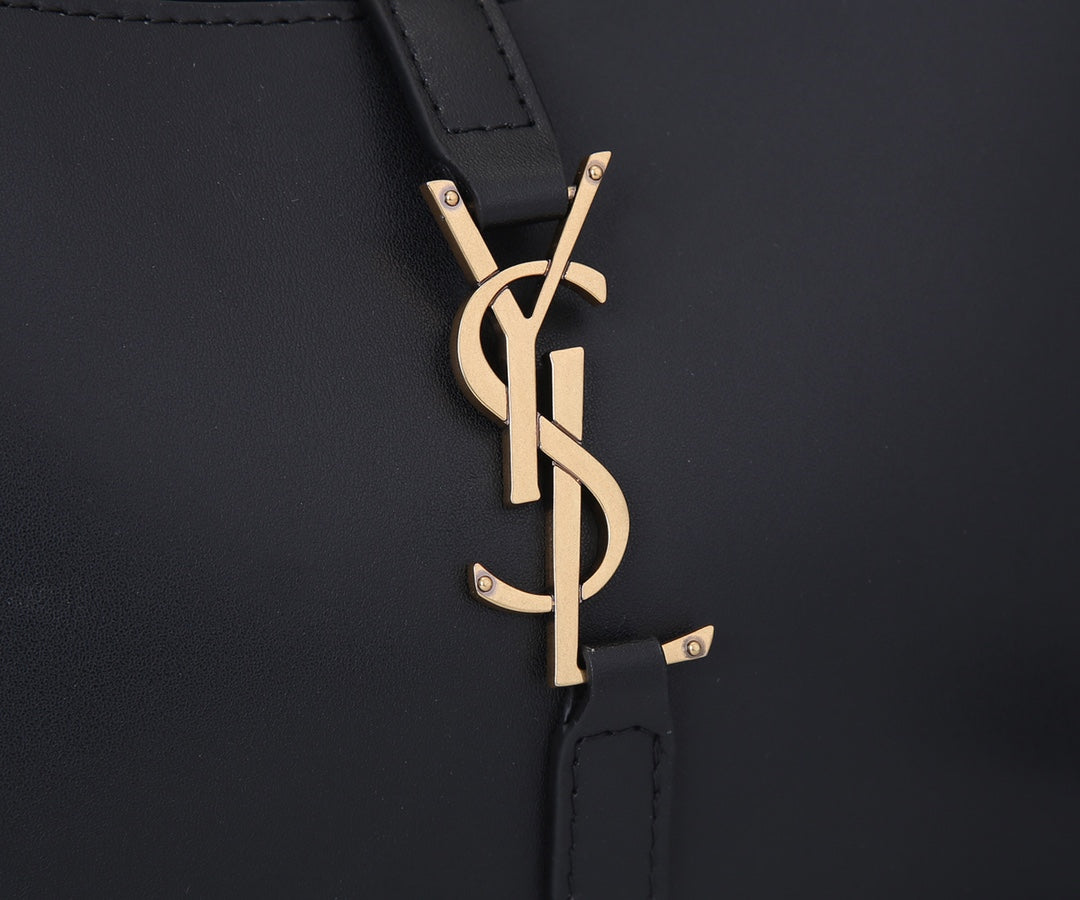 Saint Laurent Smooth Calfskin Le 5 A 7 Mini Hobo Black
