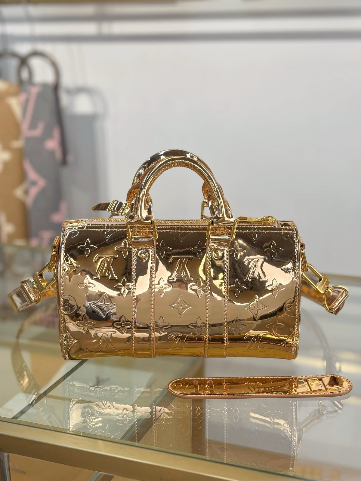 Louis Vuitton Limited Edition Gold Monogram Miroir Speedy 30 bag
