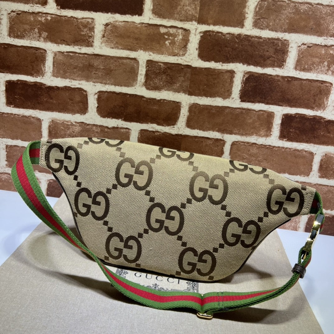 Gucci Belt Bag Jumbo GG Canvas Large Brown