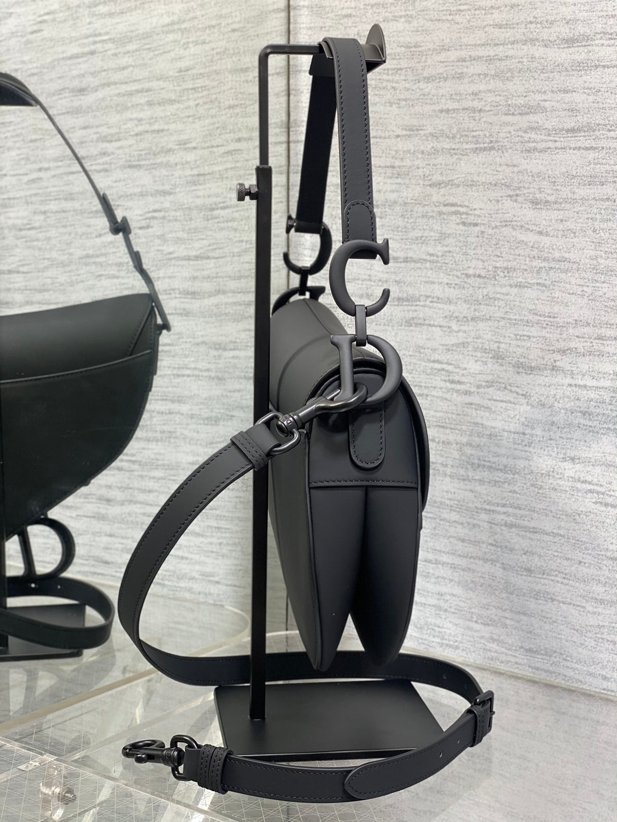 Dior Saddle Bag in Black with Black Hardware