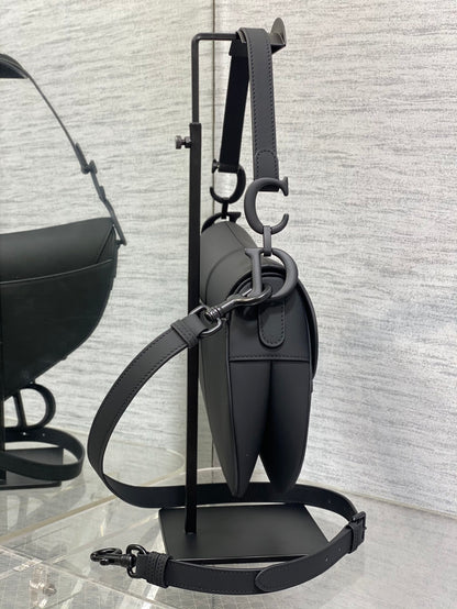 Dior Saddle Bag in Black with Black Hardware