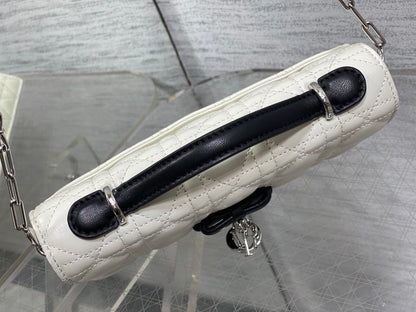 Dior My Dior Mini Bag in white and black lambskin