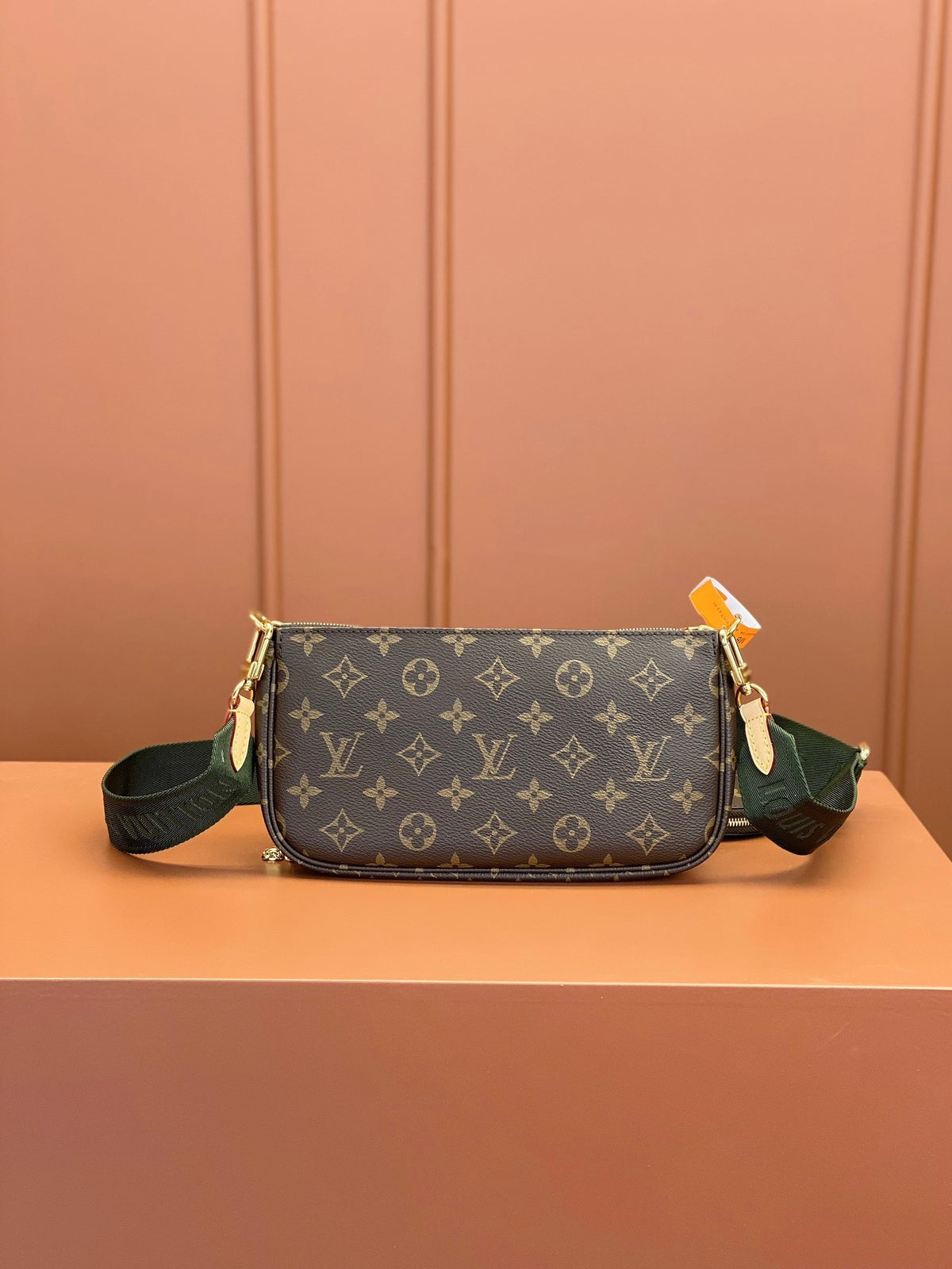 Louis Vuitton LV Multi Pochette Handle Fabric Green Handbags Monogram