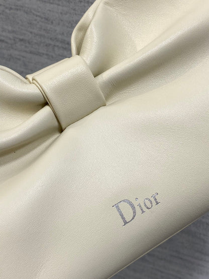 Dior Bow Bag Small in white