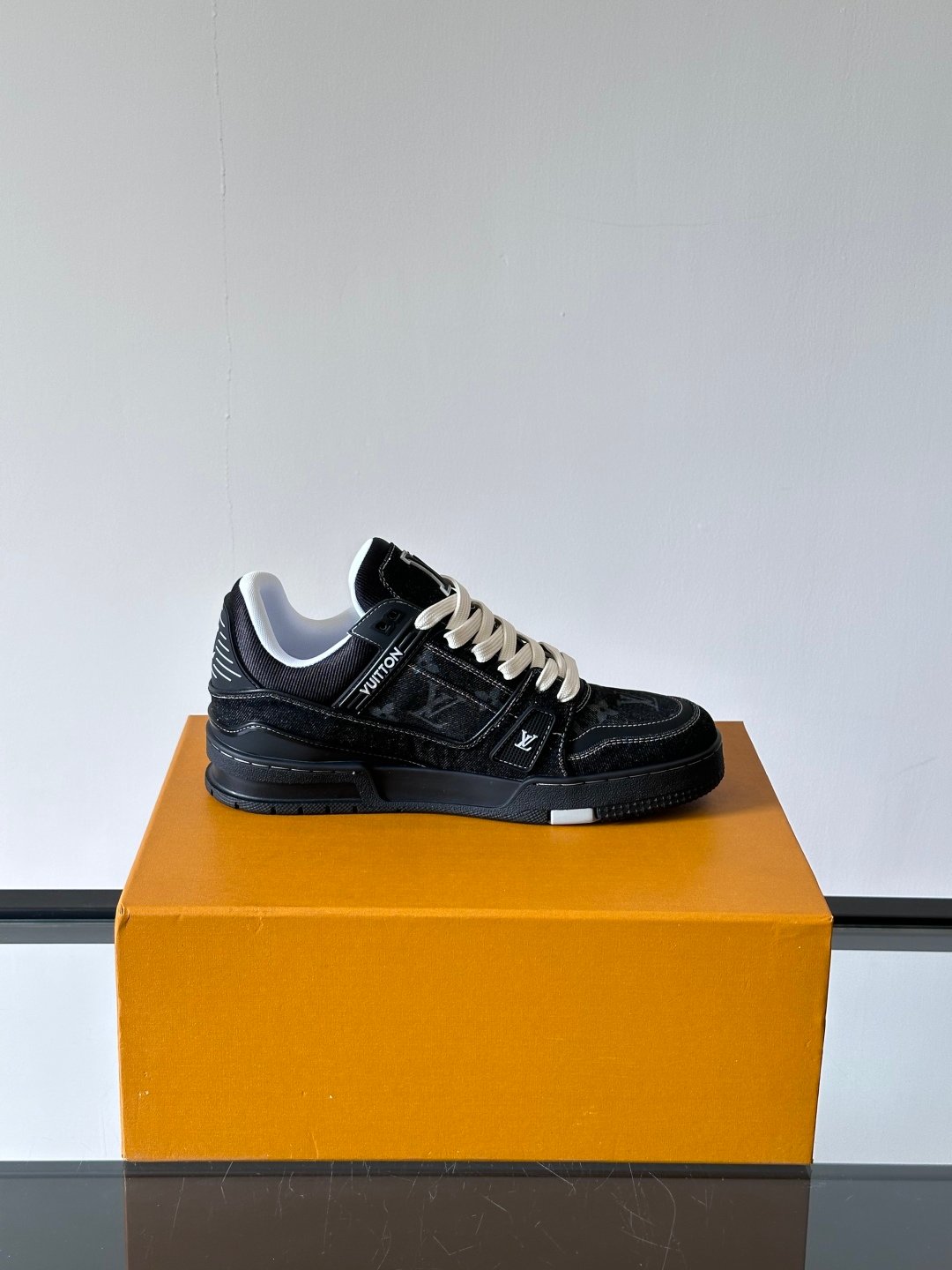 LV Men Black Suede Sneakers