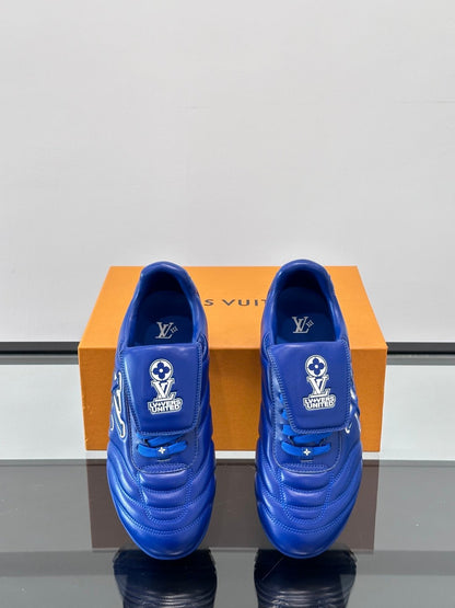 LV Men Blue Leather Sneakers