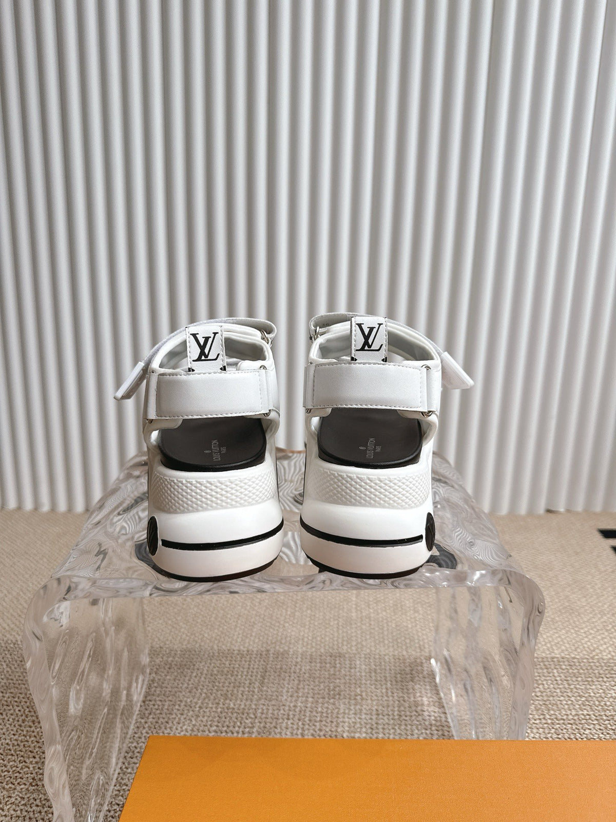 LV Women White Synthetic Strap Sandals