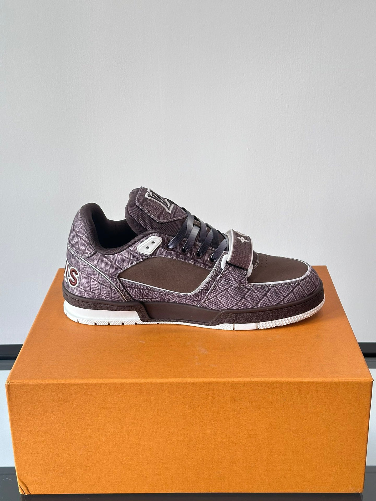LV Men Brown Textile Sneakers