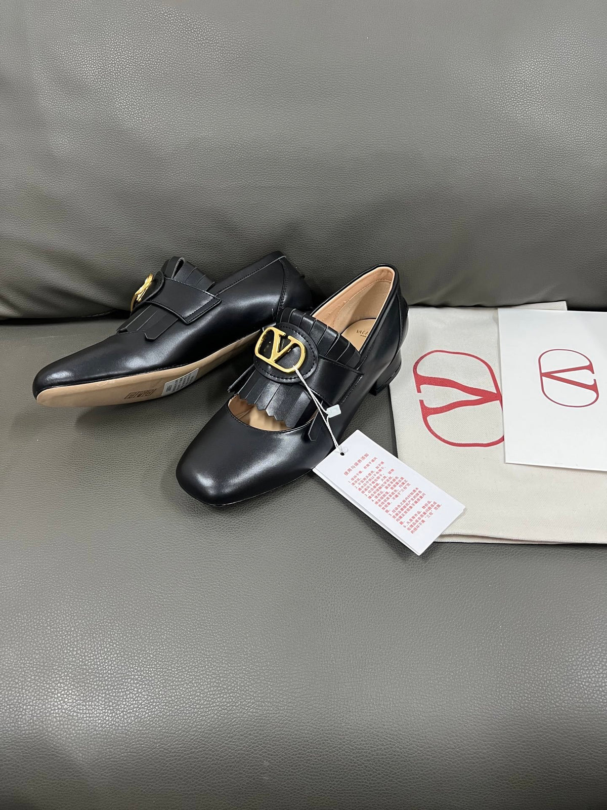 Valentino Women Black Leather Heels