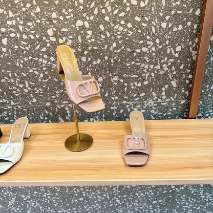 Valentino Women Nude Patent Leather Heels