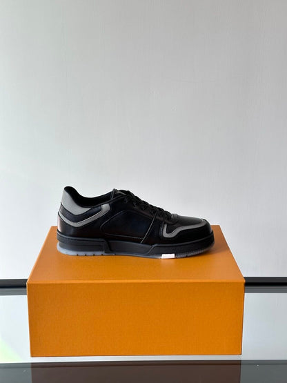 LV Men Black Leather Sneakers