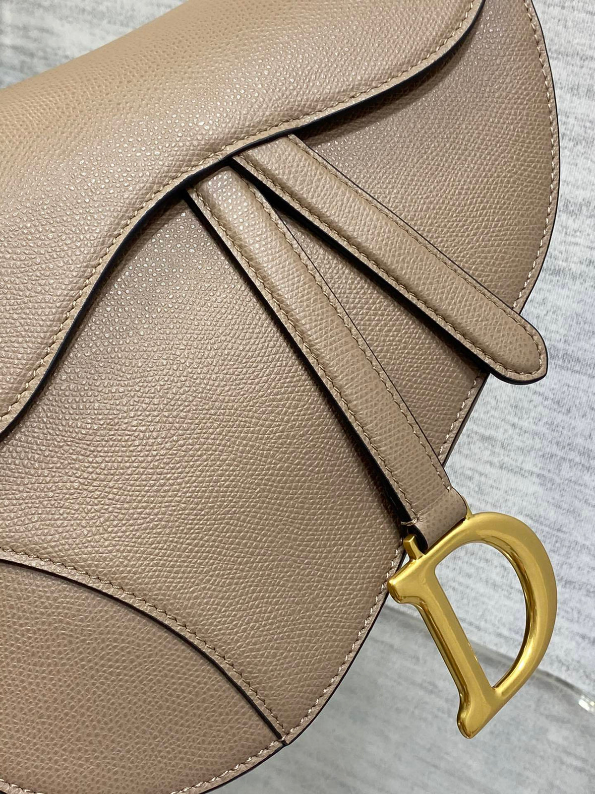 Dior Saddle Bag in Brown Gold Hardware