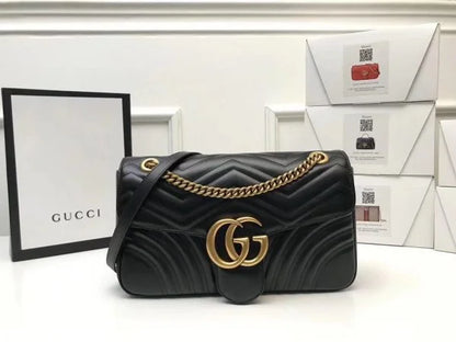 Gucci GG Marmont Matelassé Shoulder Bag Black