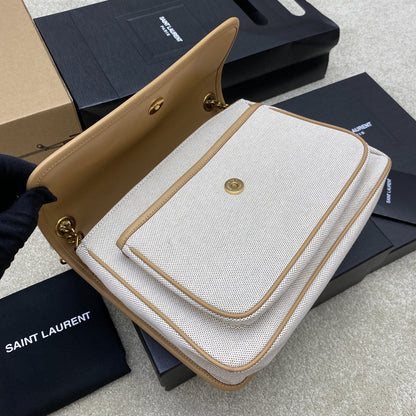 Yves Saint Laurent YSL Niki Bag Natural Canvas