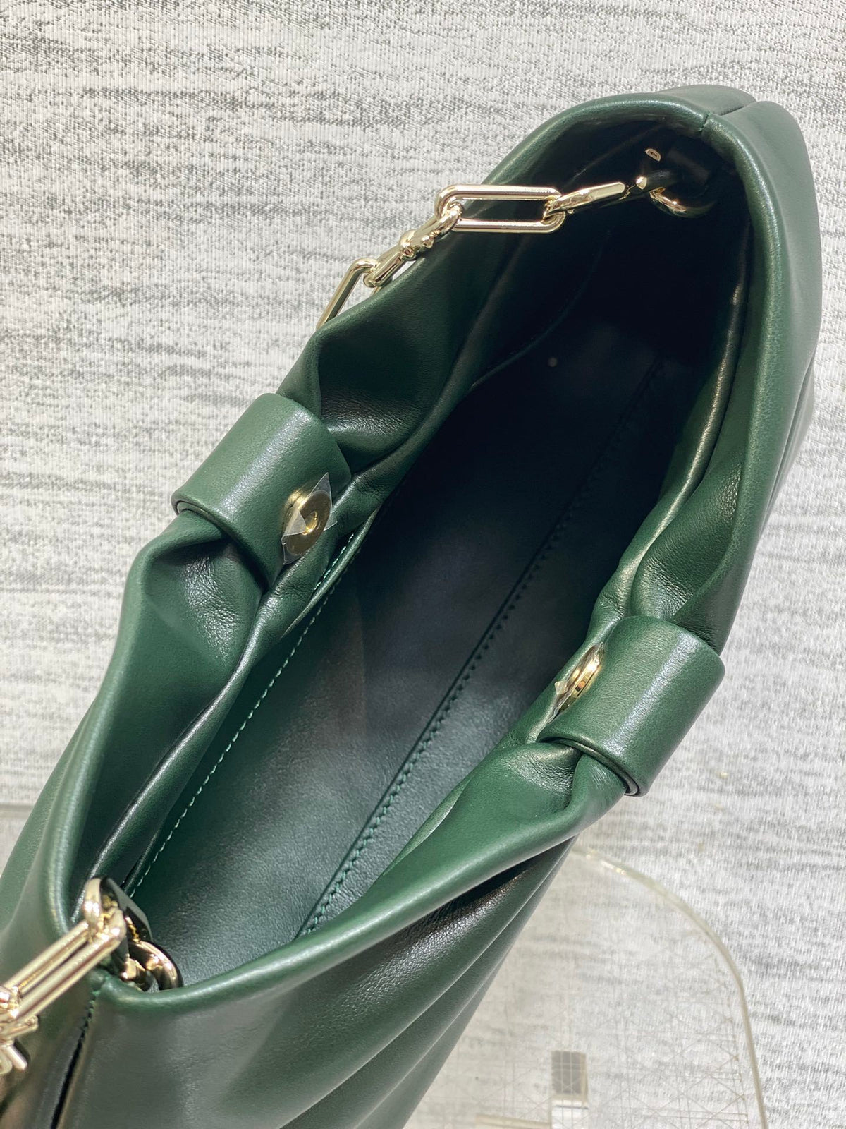 Dior Bow Bag Small Dark Green