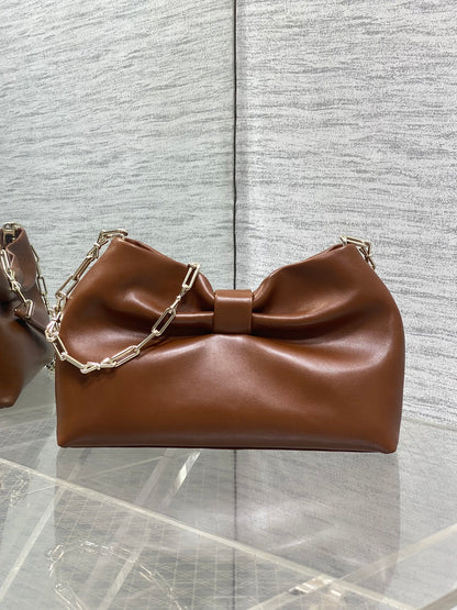 Dior Bow Bag Brown Lambskin