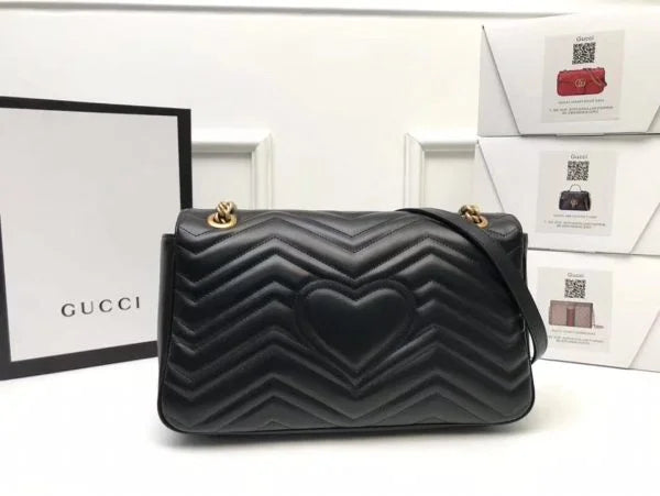 Gucci GG Marmont Matelassé Shoulder Bag Black