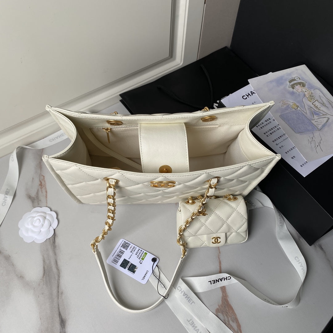 Chanel SMALL TOTE White