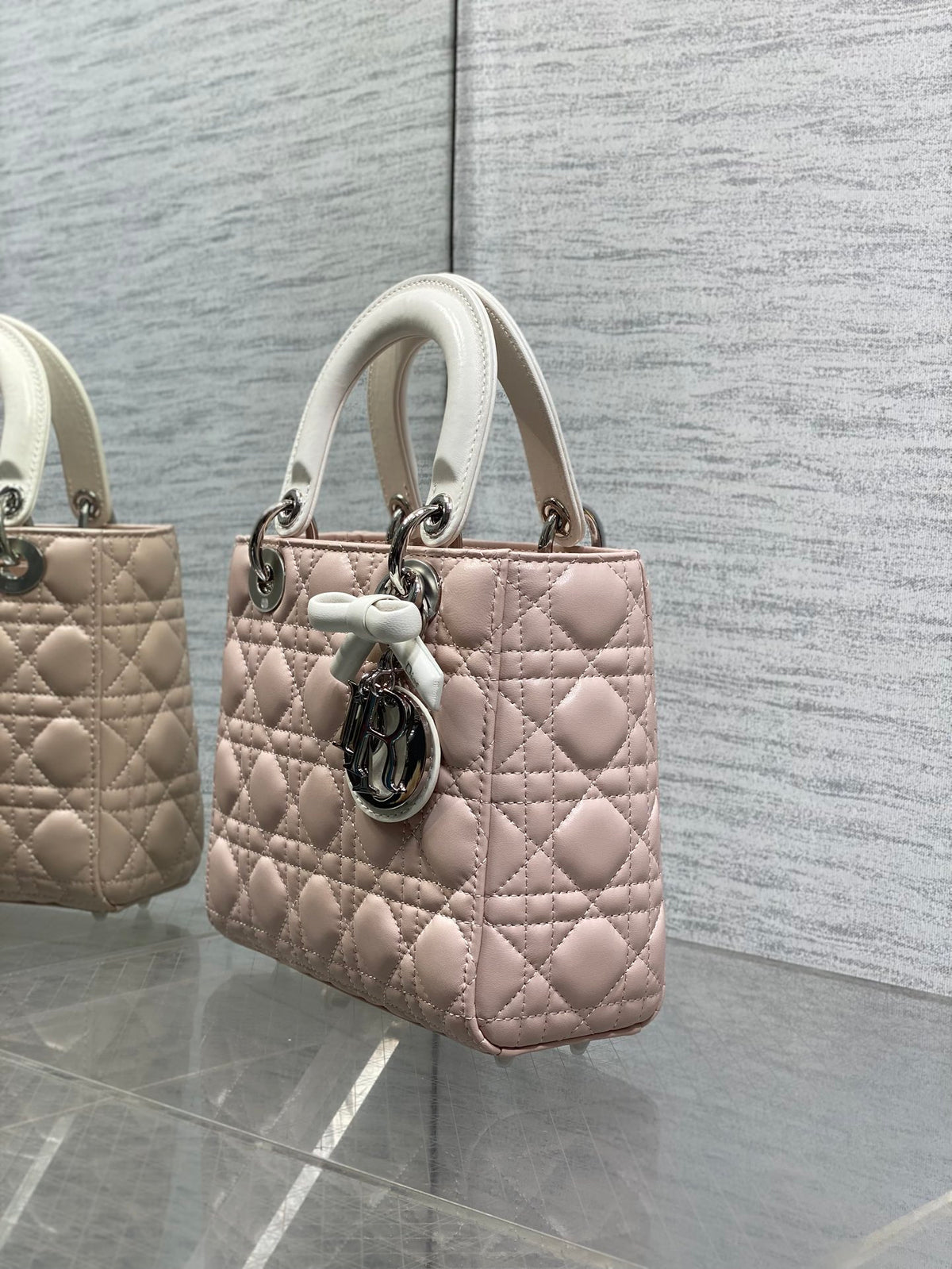 Dior Small Lady Dior Bag in Two-Tone Soupir Pink