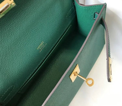 Hermès Kelly Pochette Mini Bag Green