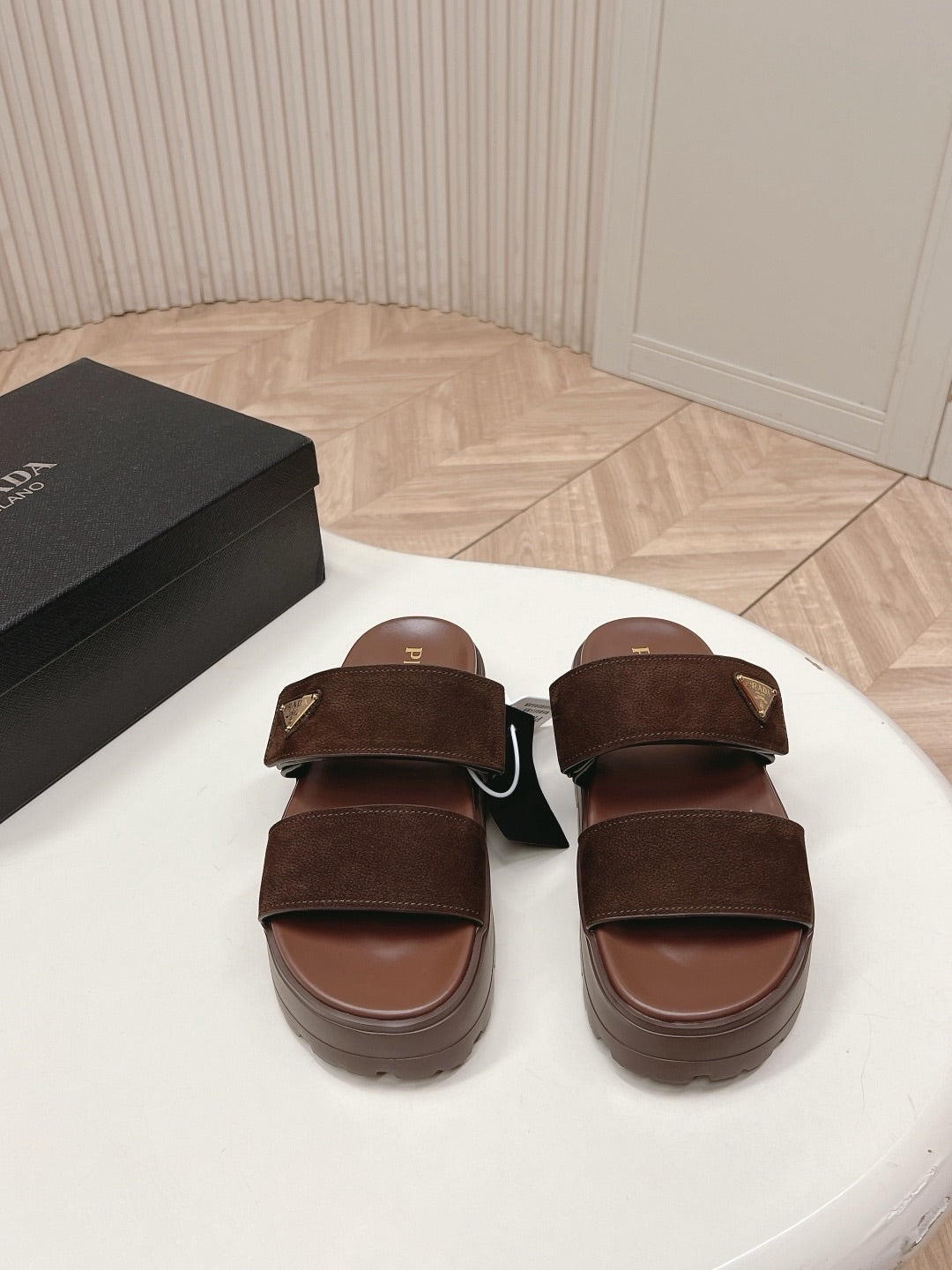 Prada Nubuck Slides