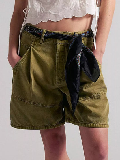 High-Waisted Denim Shorts