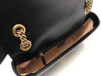 Gucci GG Marmont Matelassé Shoulder Bag Black